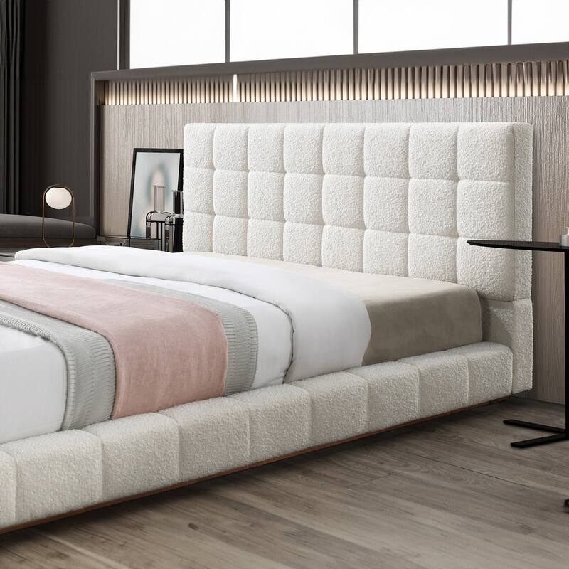 Hudson Boucle Bed - Ivory