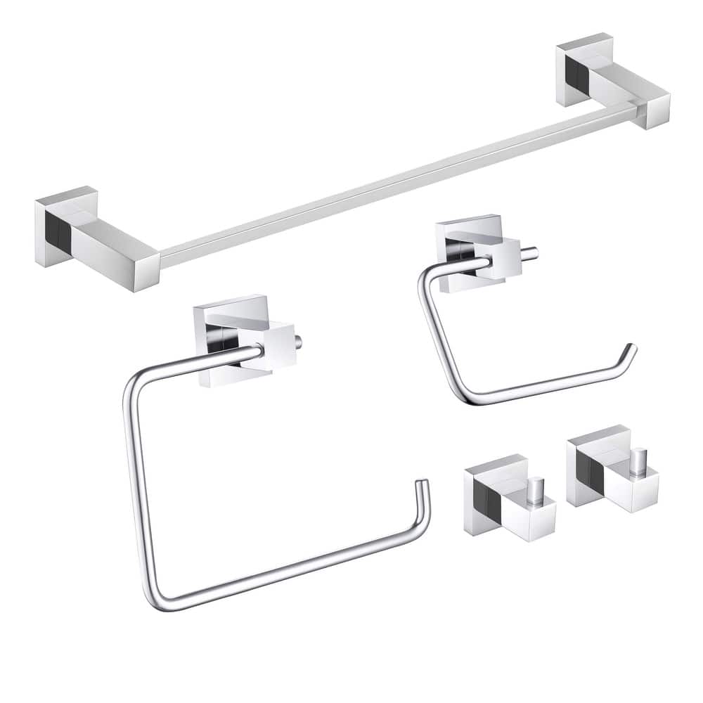 Cube 5-Piece Bathroom Hardware Set