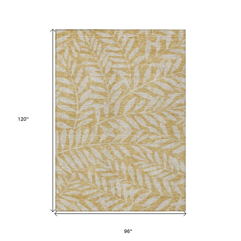 HomeRoots Floral Transitional Rectangle Outdoor Rug