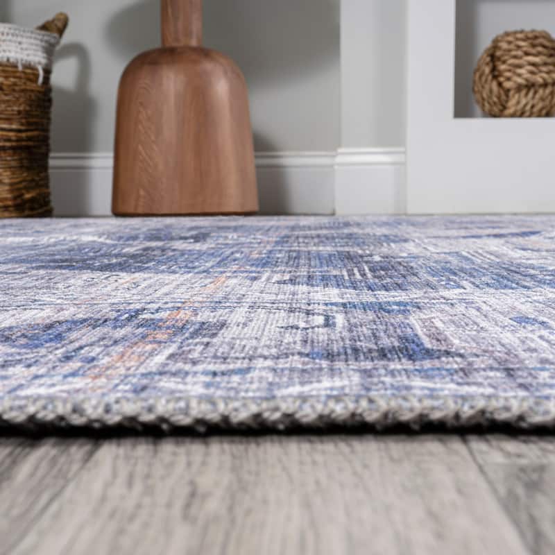 JONATHAN Y Dalyan Ornate Medallion Machine Washable Area Rug
