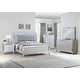 preview thumbnail 7 of 5, Sterling King Size Upholstered LED Bed made with wood