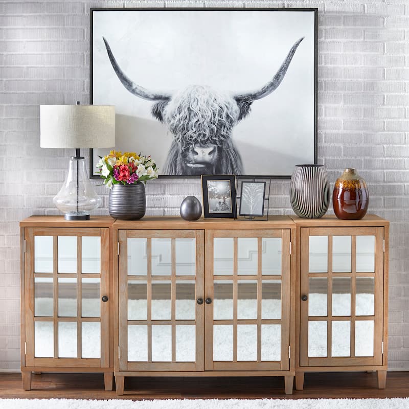 Lifestorey Matteo Double Door Mirrored Cabinet