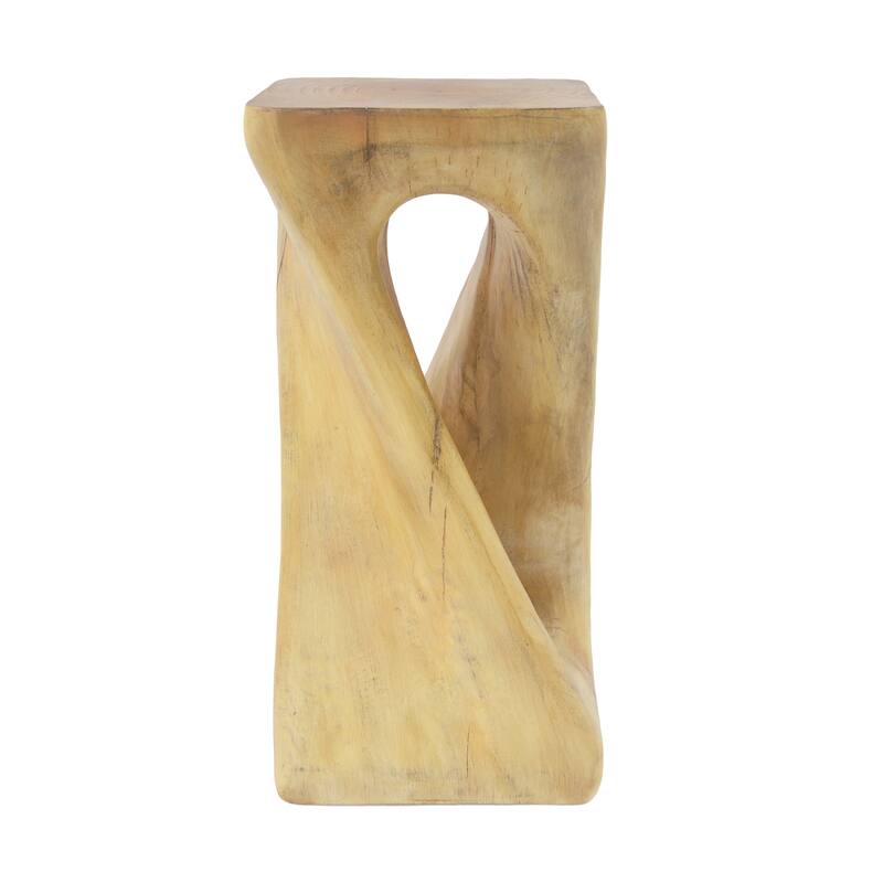 Christopher Knight Home - Stella Twisted Spiral Wood Grain Side Table