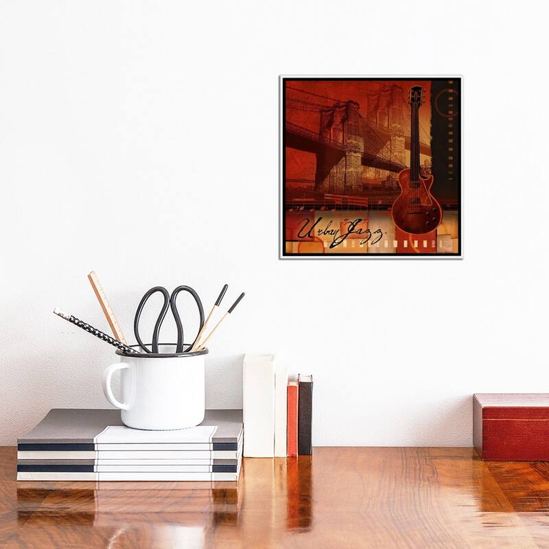 iCanvas "Urban Jazz" by Conrad Knutsen Framed Canvas Print