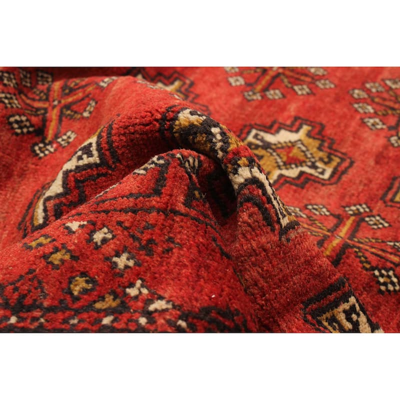 ECARPETGALLERY Hand-knotted Teimani Red Wool Rug - 3'3 x 6'3