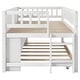 preview thumbnail 4 of 10, Twin Size Wood Low Loft Bed with Storage Shelves, Blackboard and Trundle