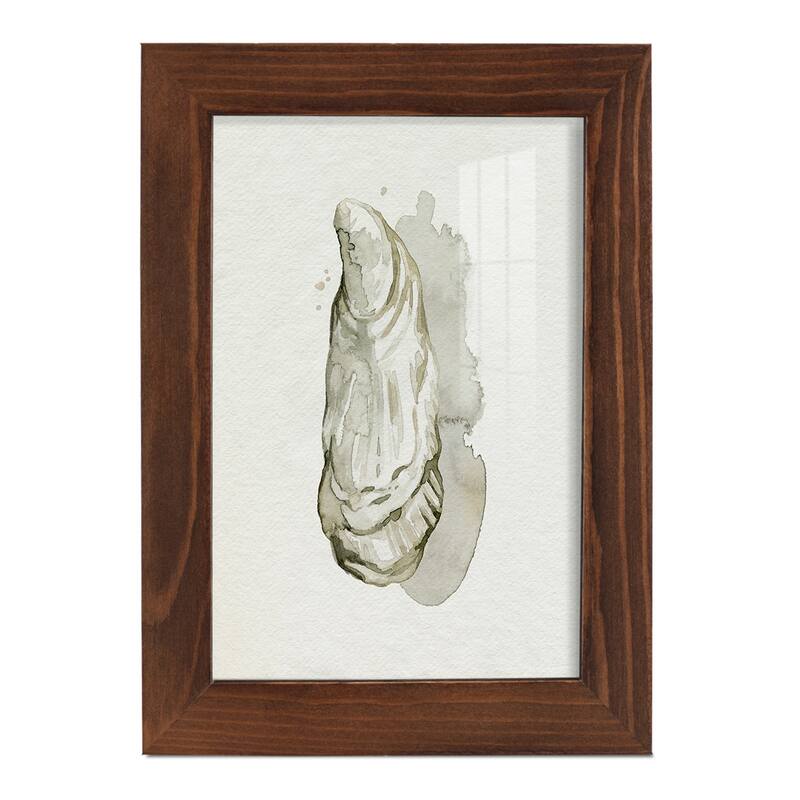 Oysters on the Bay I -Framed Print w/glass-Cherry Red