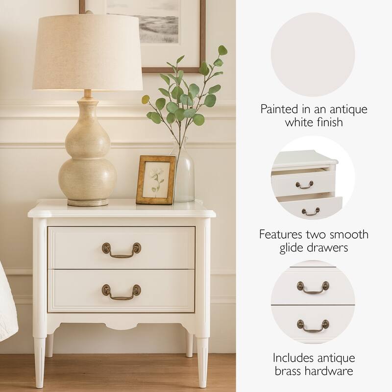 Design House Oxford End Table with Two Drawers