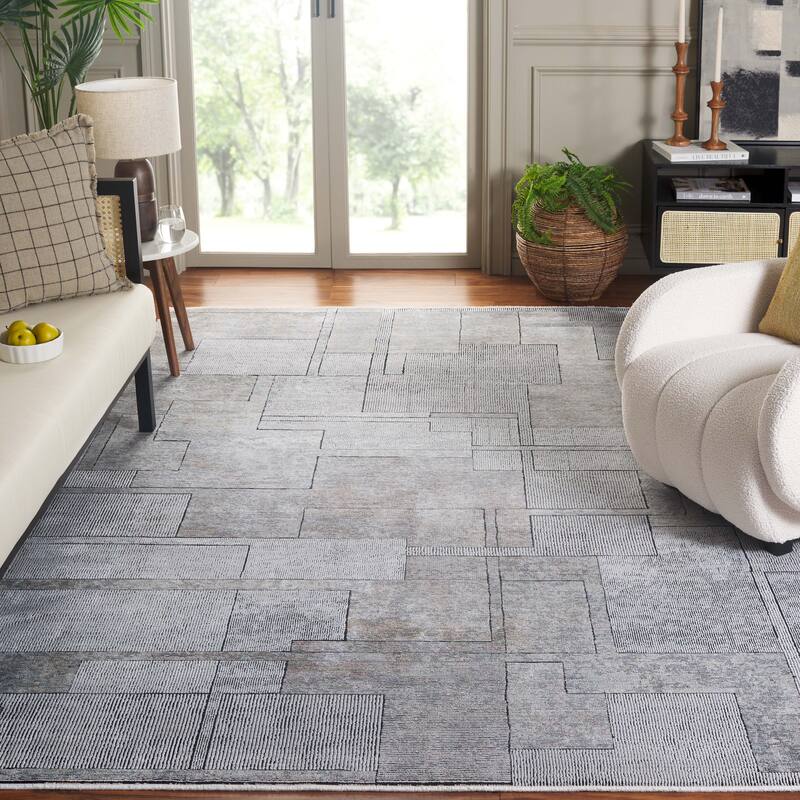 SAFAVIEH Signature Wallie Modern Rug - Grey/Black - 8' x 10'