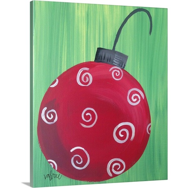 "Red Ornament" Canvas Wall Art