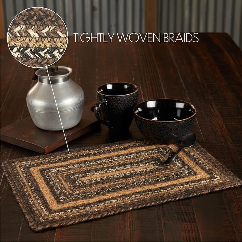 Espresso Jute Rect Placemat 12x18 - Single