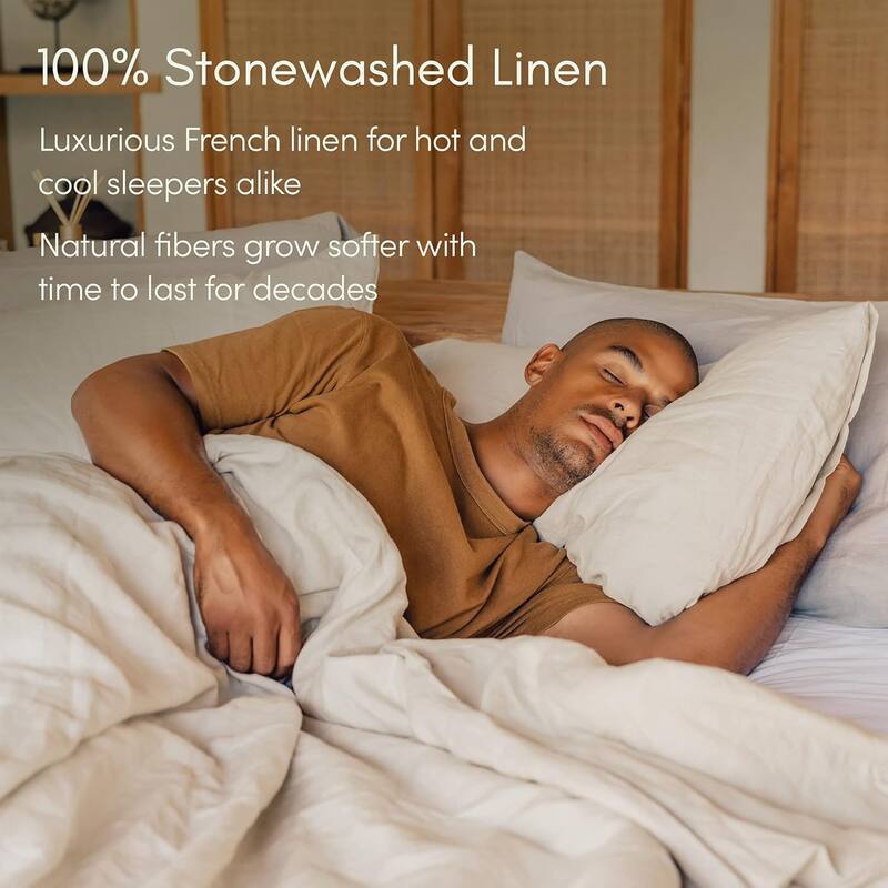 French Linen Duvet Cover for Weighted Blanket