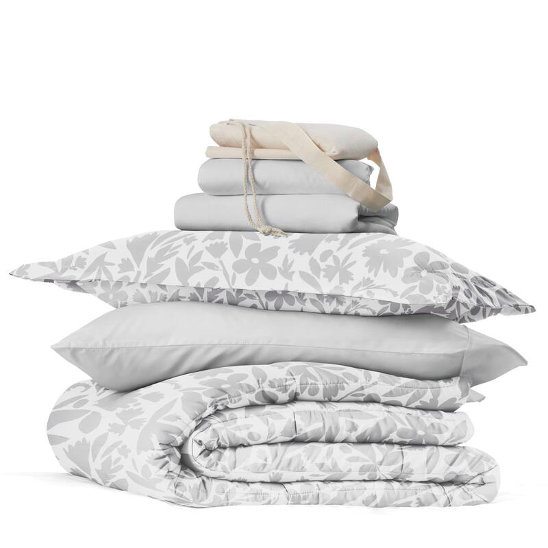 8pc Twin XL Pattern Dorm Bedding Bundle