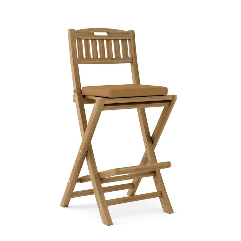 Altavista Teak Outdoor Bar Stool - Foldable - N/A