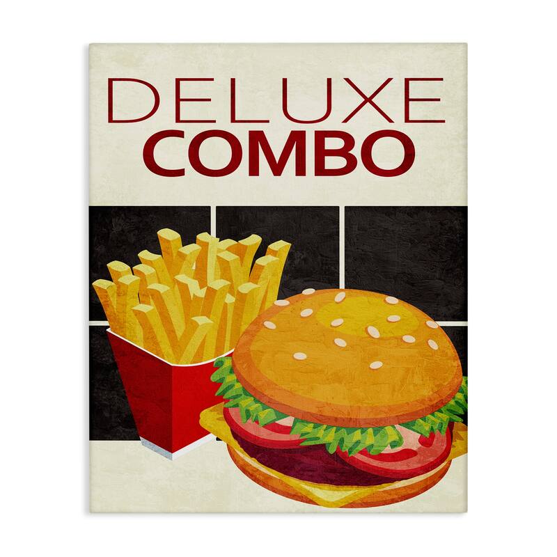 Stupell Deluxe Combo Fast Food Canvas Wall Art Design By Kim Allen - 24 x 30