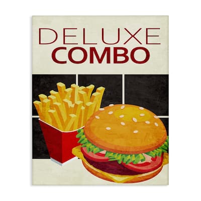 Stupell Deluxe Combo Fast Food Canvas Wall Art Design By Kim Allen