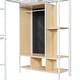 preview thumbnail 18 of 16, Contemporary Design Metal Loft Bed with Built-in Wardrobe, Desk and Shelves, Twin Size, White