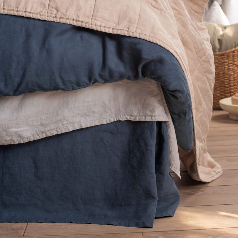 100% French Linen Bedskirt by BOKSER HOME