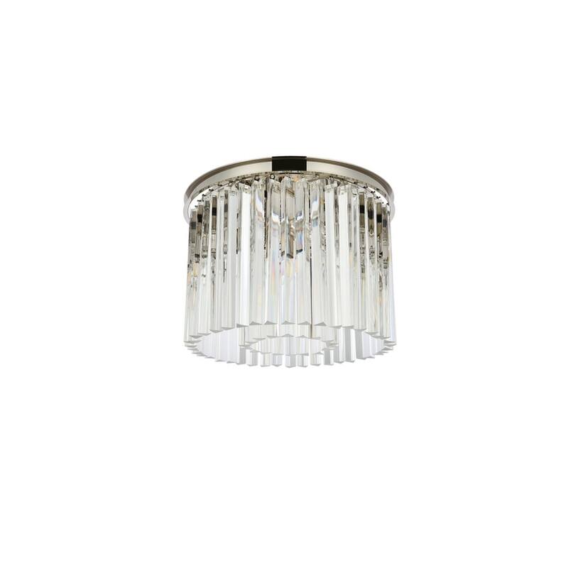 Royce Edge 6-Light Polished Nickel Flush Mount