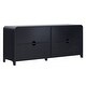 preview thumbnail 28 of 28, Walker Edison Modern Curved 70-inch Buffet Sideboard and TV Stand