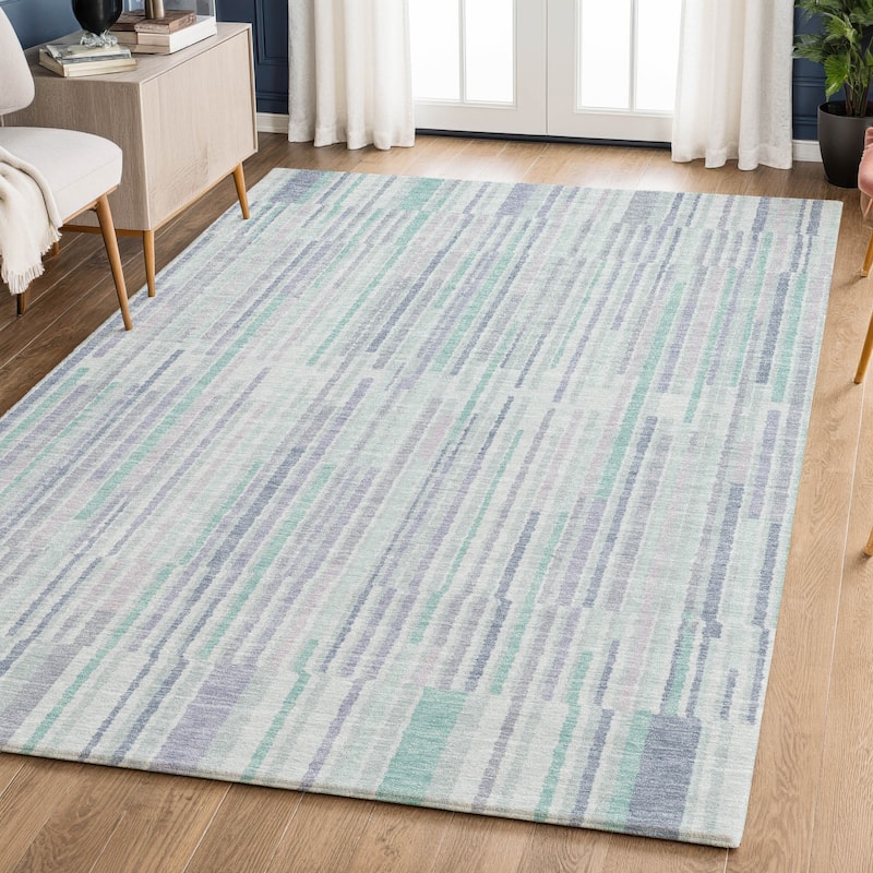 Premium Washable Super Soft Stripe Stack Mayfield Rug