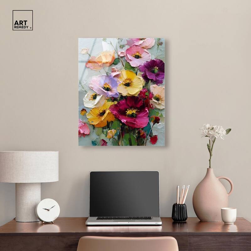 Floral Texture I Acrylic by Art Remedy, Ready to Hang