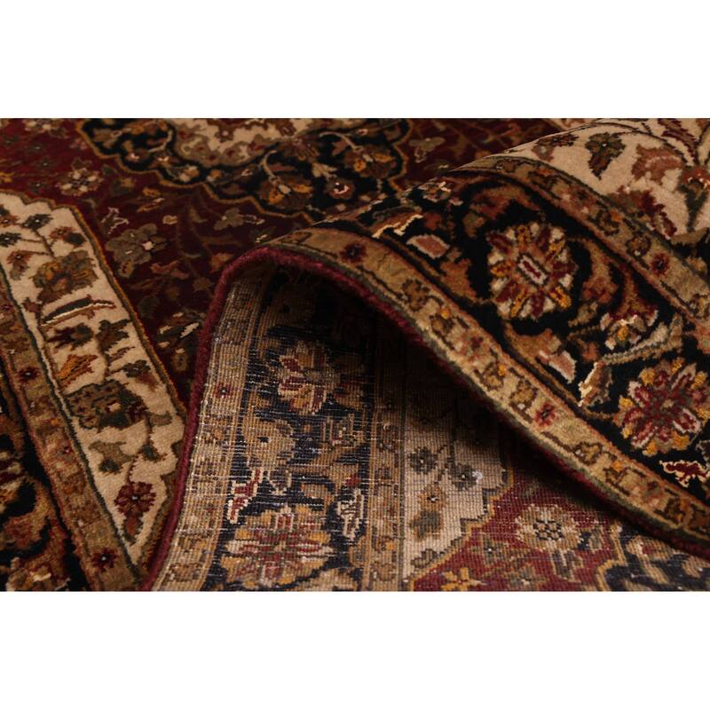 ECARPETGALLERY Hand-knotted Mirzapur Dark Red Wool Rug - 2'7 x 17'10