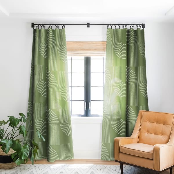 Sheila Wenzel-Ganny Sage Green Minimalist Blackout Window Curtain (One  Panel) - Bed Bath & Beyond - 39033144