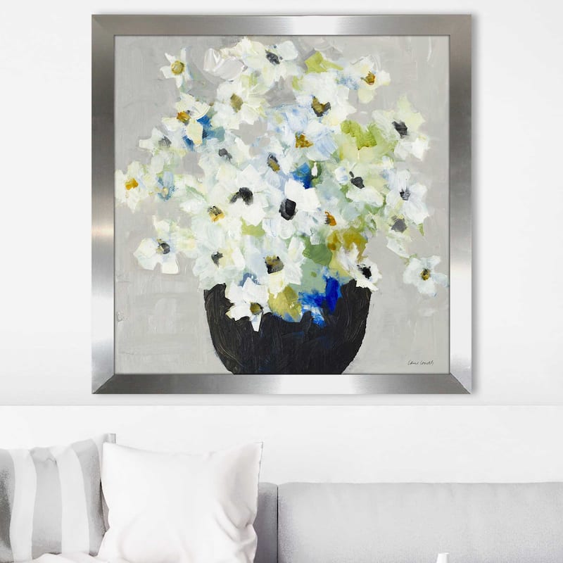 "Blooms In Black Vase" Print on Acrylic