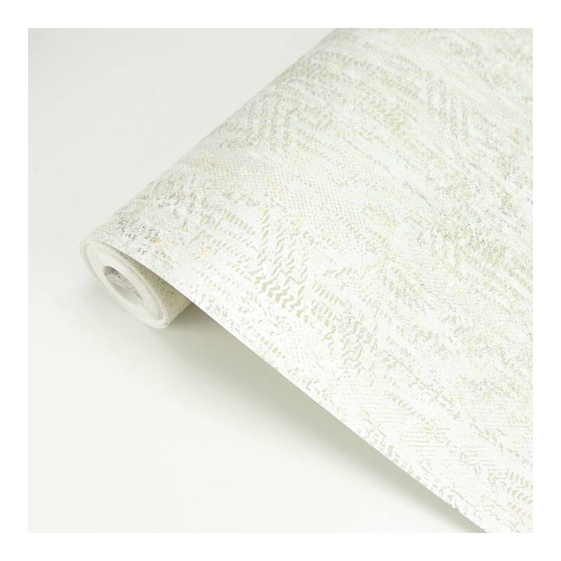 Brewster Luster White Distressed Texture Wallpaper - 21 x 396 x 0.025