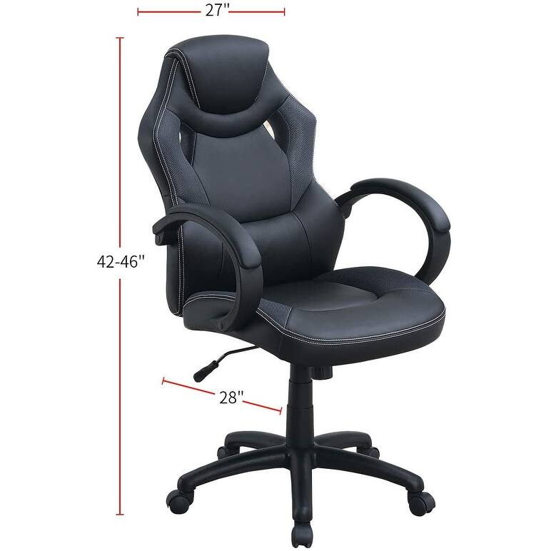 Modern Upholstered Office Chair with Adjustable Height & Cushioned Comfort for Gaming & Work