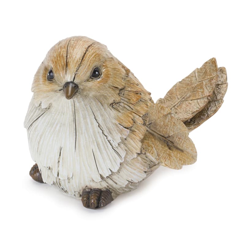 Carved Leaf Bird Figurine (Set of 2)