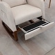 preview thumbnail 9 of 59, High back Upholstered Accent Rocking Chair Nursery Chair With Retractable Footrest
