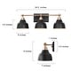 preview thumbnail 19 of 29, Modern Farmhouse Black Gold 3-Light Bathroom Vanity Lights Dimmable Wall Sconces