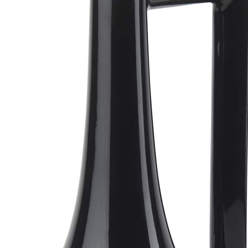 12" Black Ceramic Jug Vase - 7.87