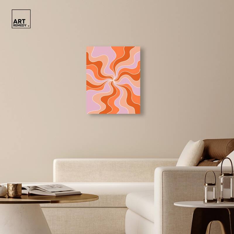 Carnaval Retro Curves II Canvas by Art Remedy, Gallery Wrapped