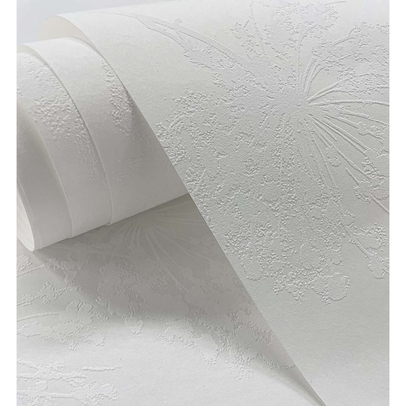 Seabrook Designs Off-White Dandelion Fields Paintable Unpasted Wallpaper - 20.9 in. W x 33 ft. L