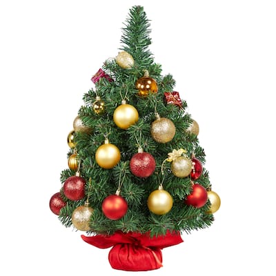 Yaheetech Artificial Tree with Green Leaves Tabletop Artificial Plant
