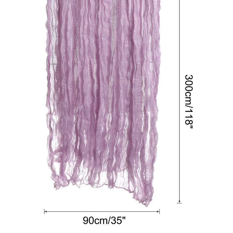 10Ft Cheesecloth Table Runner 35 x 118 Inch Rustic Gauze Tablecloth - Lilac