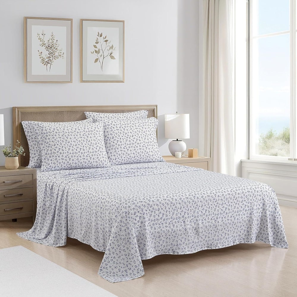 Aeropostale Premium All Season Microfiber Purple Ditsy Floral Sheet Set