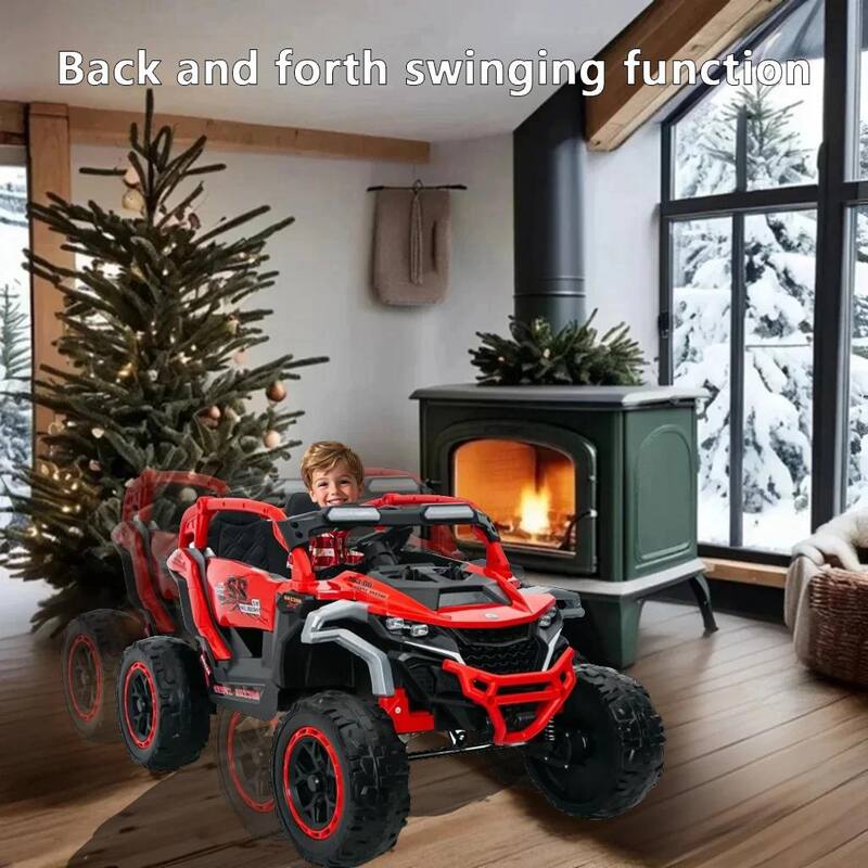 Ride on Models Truck Car 12V Kids Electric Vehicles, Remote Control, Front & Rear Shock Suspension, 2 Seater UTV - Red
