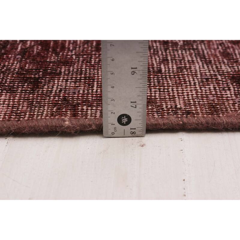 ECARPETGALLERY Hand-knotted Color Transition Dark Burgundy Wool Rug - 9'2 x 12'2