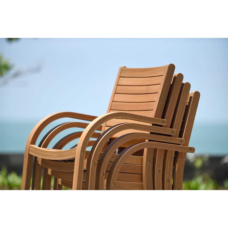 LifestyleGarden George 11 piece FSC Wood Outdoor Patio Dining Set - 11 Piece