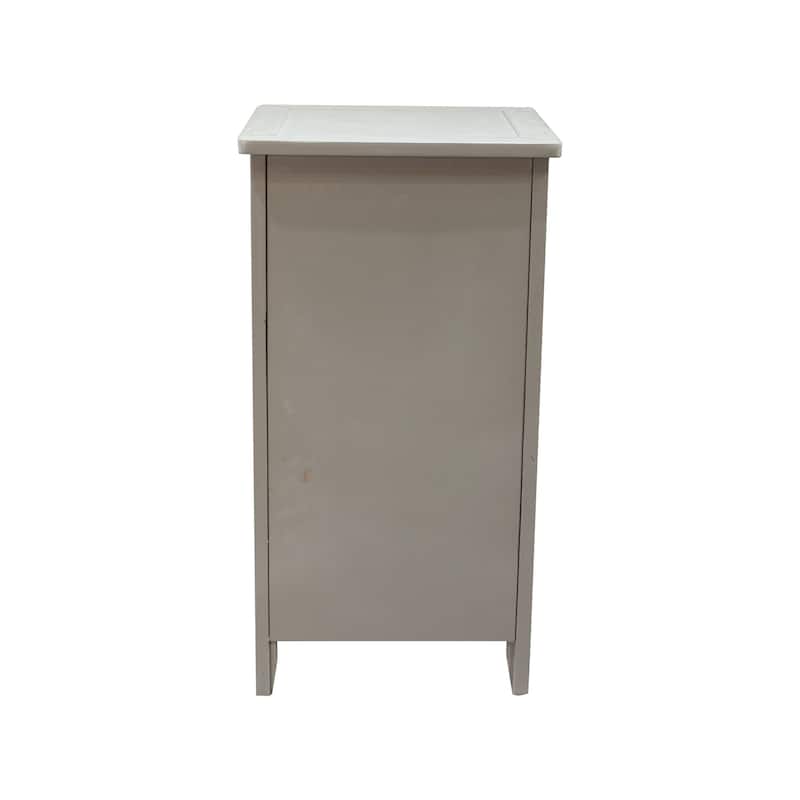 M4H Verdon Solid Wood Natural Water Hyacinth Drawer Accent Cabinet - N/A
