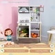 preview thumbnail 5 of 7, Qaba Wooden Play Kitchen with Realistic Lights and Sounds, Height-Adjustable Kids Kitchen Playset with Microwave, Range Hood