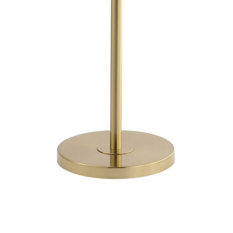 Eva 66.5" 3-Light Modern Contemporary Iron LED Floor Lamp, Brass Gold by JONATHAN Y