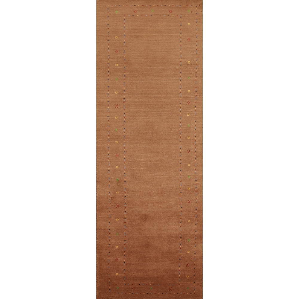 Tribal Gabbeh Oriental Runner Rug Hand-Knotted Wool Carpet - 2'3"x 9'4"