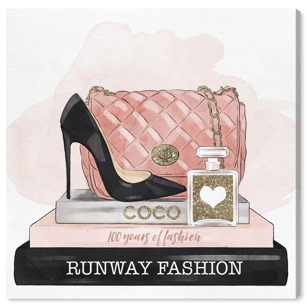 Oliver Gal 'Accessories and Books Gold Glitter' Fashion and Glam