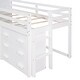 preview thumbnail 10 of 58, Versatility Twin Size Wood Loft Kids Bed with Cabinet,Drawers,Shelf