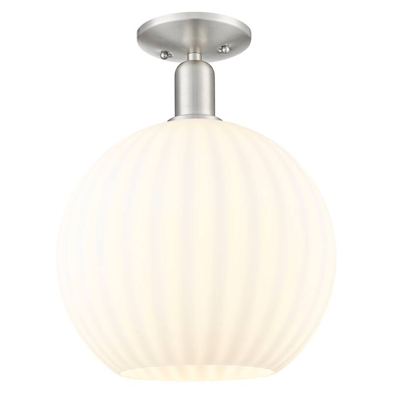 Innovations Lighting Endless Possibilities Arcadia - White Venetian - 1 Light 12" Semi-Flush Mount